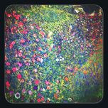 Sticker Carré Jardin italien Gustav Klimt<br><div class="desc">Stickers représentant la peinture à l’huile de Gustav Klimt,  Paysage du jardin italien (1913). Un beau jardin de fleurs colorées : rouge,  blanc,  rose,  violet. Un grand cadeau pour les amateurs d'art Art Nouveau et autrichien.</div>