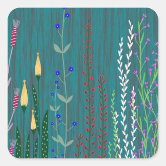 Sticker Carré Jardin mystique