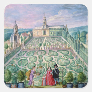 Sticker Carré Jardin néerlandais, 1650 (la semaine sur le