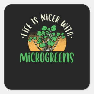 Sticker Carré Jardinage - Vie Avec Microgreens