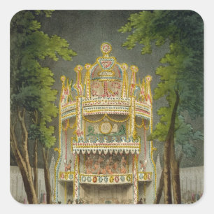 Sticker Carré Jardins de Vauxhall, 1808