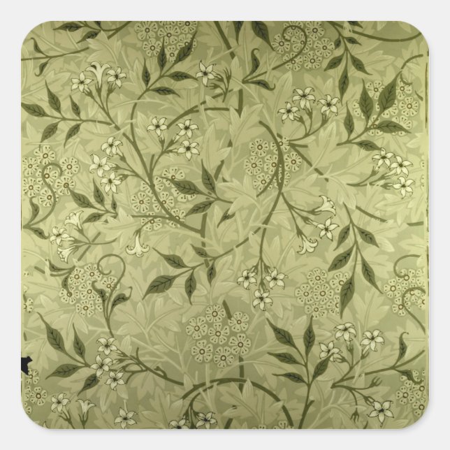 Sticker Carré 'Jasmine' wallpaper design, 1872 (Devant)