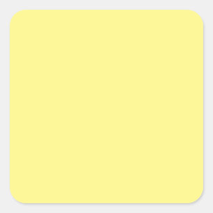 Sticker Carré Jaune clair #FFF888, Marzipan