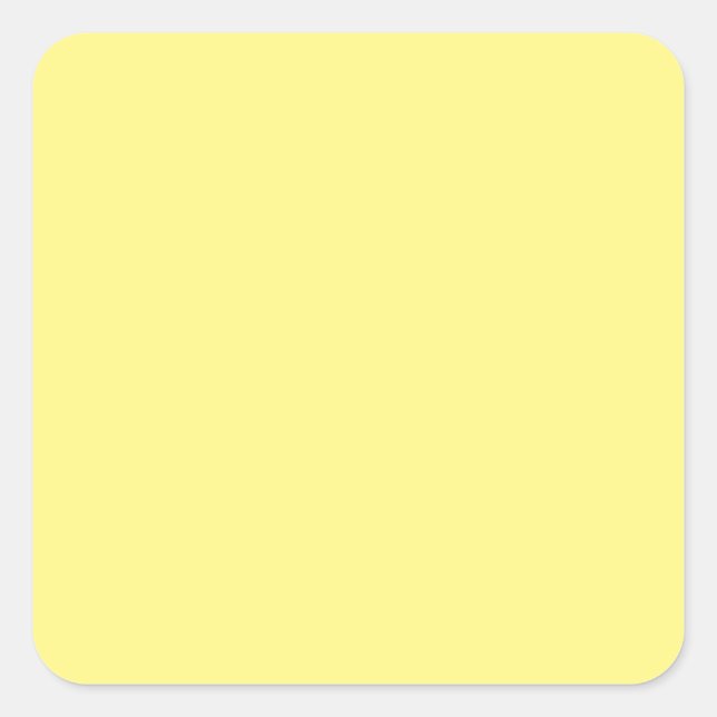 Sticker Carré Jaune clair #FFF888, Marzipan (Devant)