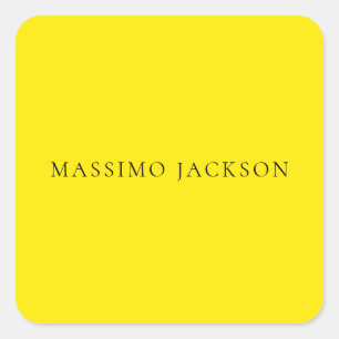 Sticker Carré Jaune Clair Minimaliste Moderne Esthétique