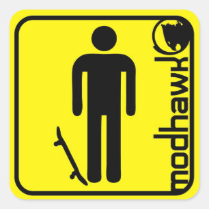 Sticker Carré jaune mohawk