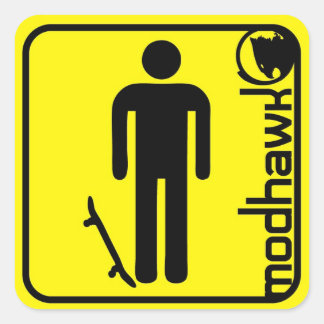 Sticker Carré jaune mohawk