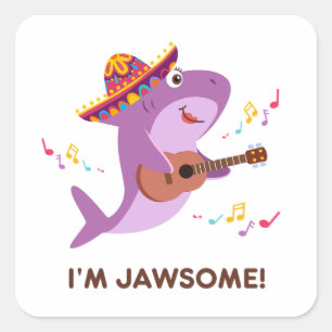 Sticker Carré Jawsome Pun