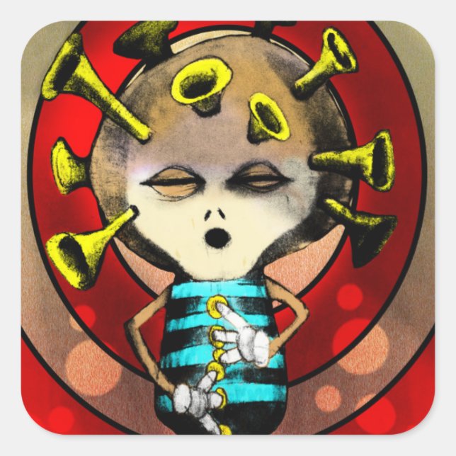 Sticker Carré Jazzplayer 2012 (Devant)