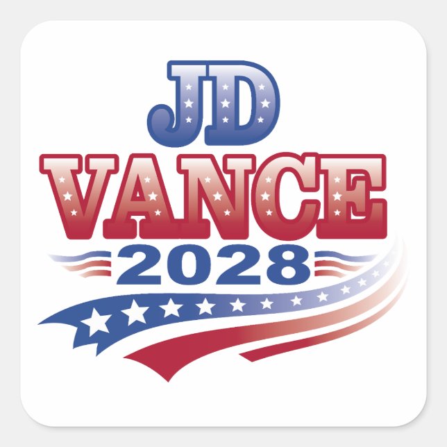Sticker Carré JD Vance 2028 (ssol) (Devant)