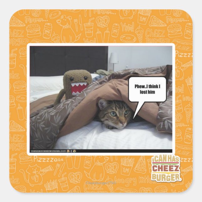 Sticker Carré Je crois que je l'ai perdu (Devant)