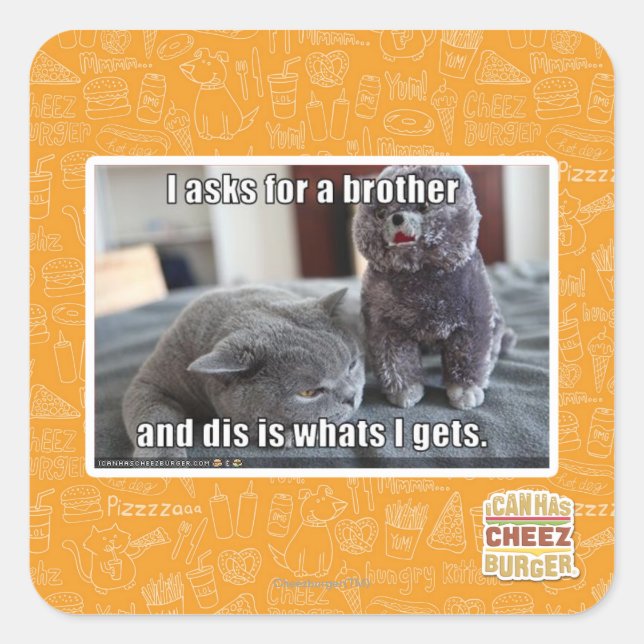 Sticker Carré Je demande à un frère (Devant)