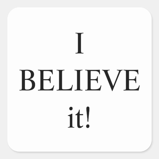 Sticker Carré Je doute que Thunder_Cove (Devant)