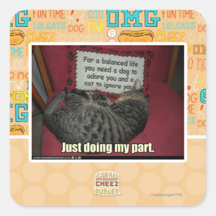 Sticker Carré Je fais juste ma part.