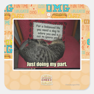 Sticker Carré Je fais juste ma part.