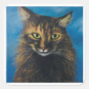 Sticker Carré Je fais le chat