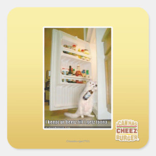 Sticker Carré Je garde ta bière