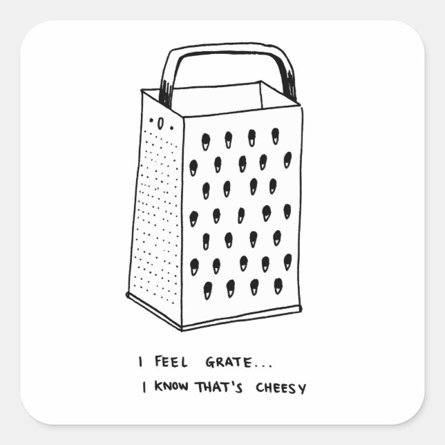 Sticker Carré Je Me Sens Grate (Devant)
