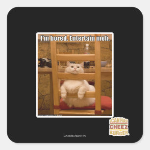 Sticker Carré Je m'ennuie.