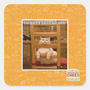 Sticker Carré Je m'ennuie.