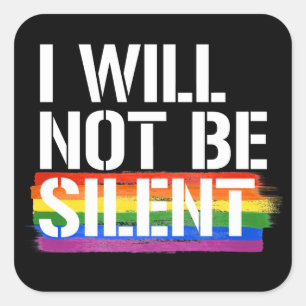 Sticker Carré Je ne me tairai pas