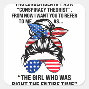 Sticker Carré Je Ne M'Identifie Plus Comme Une Forme Théoriste 