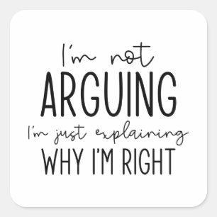 Sticker Carré Je ne plaide pas