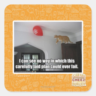 Sticker Carré Je ne vois pas comment cela pourrait échouer