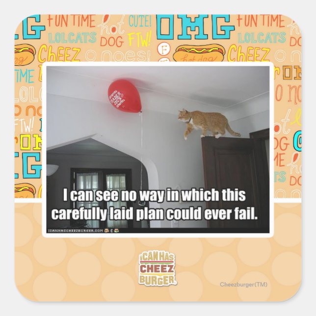 Sticker Carré Je ne vois pas comment cela pourrait échouer (Devant)