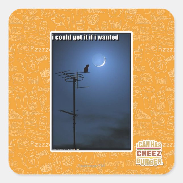 Sticker Carré Je pourrais l'obtenir si je le voulais (Devant)