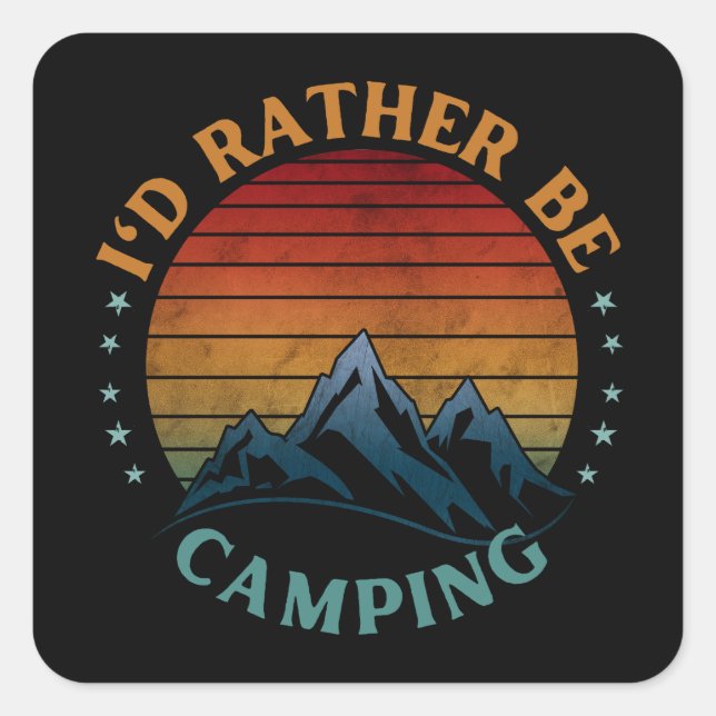 STICKER CARRÉ JE PRÉFÈRE CAMPER (Devant)