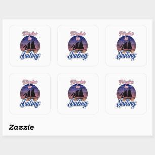 Sticker Carré Je préfère naviguer