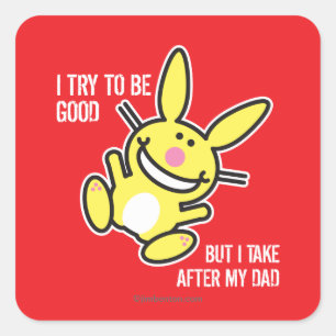 Sticker Carré Je prends mon père