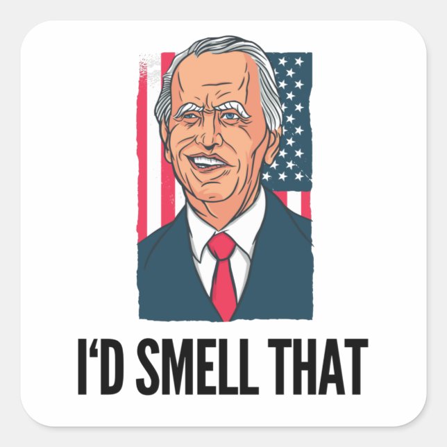 Sticker Carré Je sentirais ça - Anti Joe Biden Impeach (Devant)