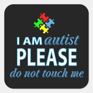 Sticker Carré Je suis autiste