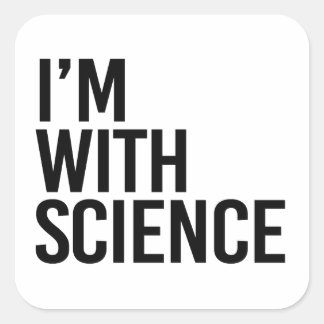 Sticker Carré Je suis avec Science