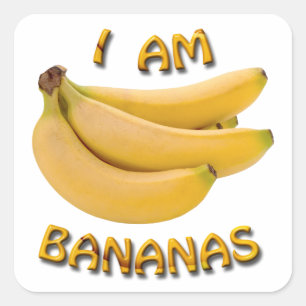 Sticker Carré Je Suis Banane