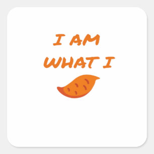 Sticker Carré Je suis ce que je Yam Classic