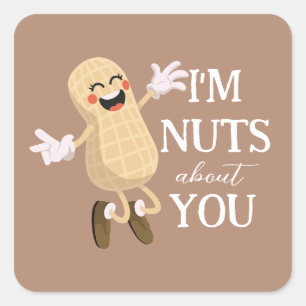 Sticker Carré je suis dingue de toi, le drôle de jeu d'amour de