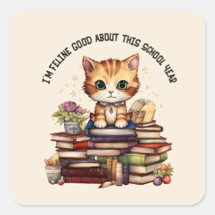 Sticker Carré Je suis Feline bon pour cette année scolaire