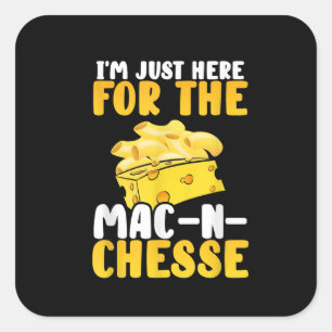Sticker Carré Je suis juste ici Mac et le dîner de Thanksgiving