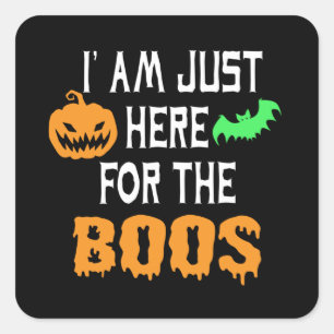 Sticker Carré Je suis juste ici pour les livres