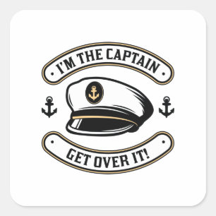 Sticker Carré Je suis le capitaine