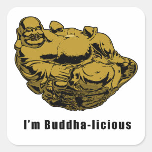 Sticker Carré Je suis licieux de Bouddha