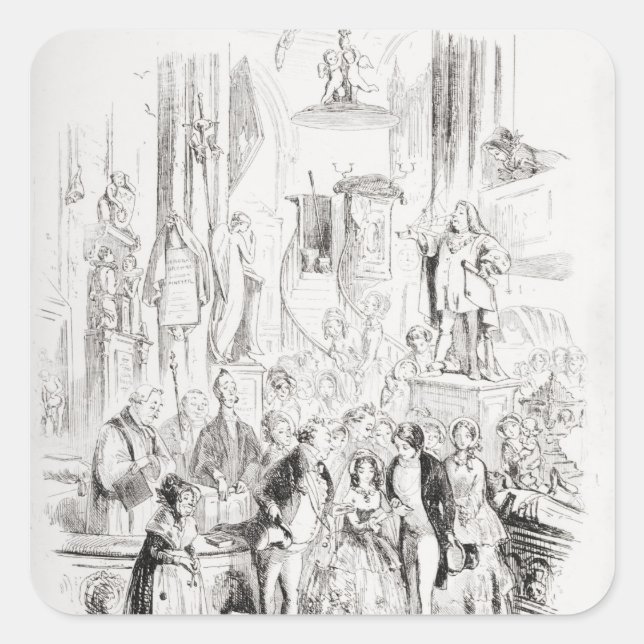 Sticker Carré Je suis marié (Devant)