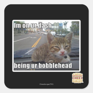 Sticker Carré Je suis sur votre tiret