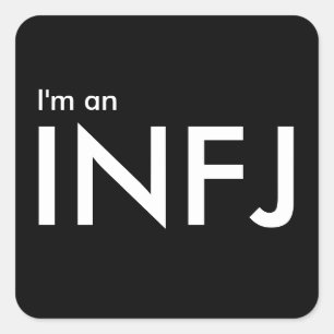 Sticker Carré Je suis un INFJ - Type de personnalité