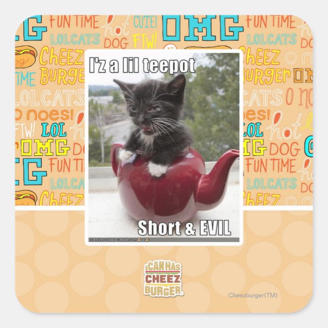 Sticker Carré Je suis un pot de lait (Devant)