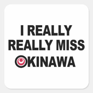 Sticker Carré Je suis vraiment Miss Okinawa (沖 縄)