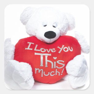 Sticker Carré Je t'aime ce beaucoup